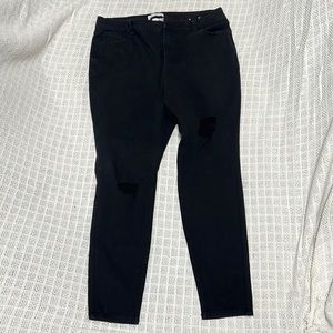 Lane Bryant Flex magic Ultimate Stretch High Rise Skinny Black Jeans Size 16.